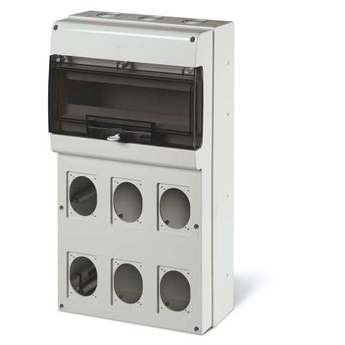 Centralino IP66 16 Moduli con 6 Flange per prese CEE
